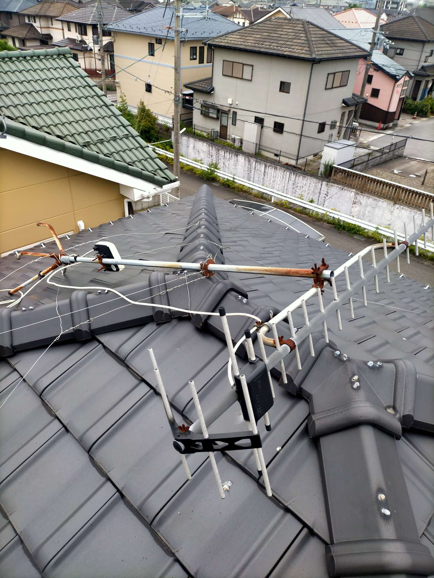 彦根市松原でアンテナ工事依頼をいただきました