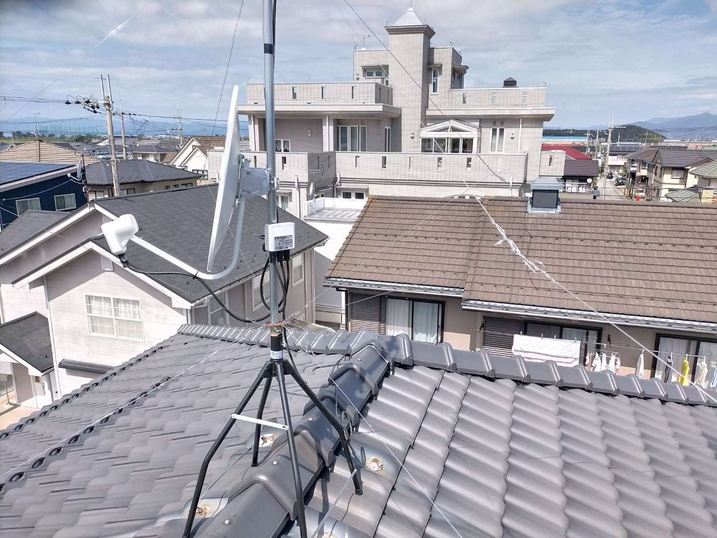 米原市でアンテナ工事の依頼をいただきました。